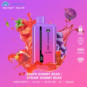 Hayati Pro Ultra 15000 - Grape Gummy Bear / Strawberry Gummy Bear